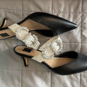 White House Black Market, jeweled heels